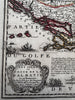 Dalmatia coast islands Croatia 1719 Chiquet decorative small map sailing ships