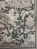 Greece & Turkish Empire 1719 Chiquet decorative cartouche charming miniature map