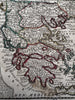 Greece & Turkish Empire 1719 Chiquet decorative cartouche charming miniature map