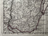 South American coast Brazil Buenos Ayres c1775 Juan de la Cruz rare map la Plata