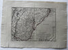 South American coast Brazil Buenos Ayres c1775 Juan de la Cruz rare map la Plata