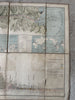 Panama Canal w Geological profile 1886 linen backed wall map French Engineer Co.