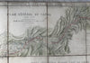 Panama Canal w Geological profile 1886 linen backed wall map French Engineer Co.