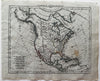 North America w/ vast Louisiana Territory 1806 Herisson map Albion & Teguayo