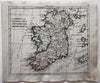 Ireland w/ Capt Doyle Nymph Bank discovery 1806 Herisson old hc miniature map