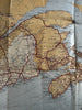 early main Automobile Roads 1929 Canada & America NRIS rare wall map Atlantic