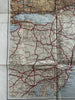 early main Automobile Roads 1929 Canada & America NRIS rare wall map Atlantic