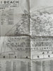 Miami Beach Florida c.1940 rare detailed pictorial Tourist Visitor souvenir map