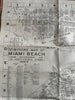 Miami Beach Florida c.1940 rare detailed pictorial Tourist Visitor souvenir map