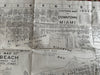 Miami Beach Florida c.1940 rare detailed pictorial Tourist Visitor souvenir map