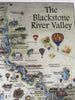 Blackstone River Valley MA Rhode Island cartoon river map c.1985 tourist promo