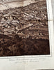 Prague Praha Fair city birds-eye print 1925 balloon city view large rare map