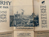 Prague Praha Fair city birds-eye print 1925 balloon city view large rare map