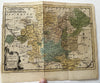 Franconia Germany c. 1680-1720 Kitchin charming miniature map old hand color