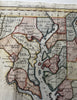 Maryland Delaware 1796 Dennison & Amos Doolittle rare American hand colored map