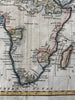 Africa continent 1809 shows vast empty interior engraved hand color map