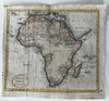 Africa continent 1809 shows vast empty interior engraved hand color map