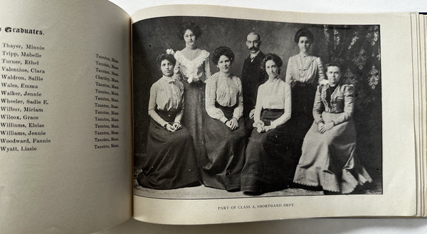 Taunton Massachusetts Business College 1902 promo book b&w photos scarce nice