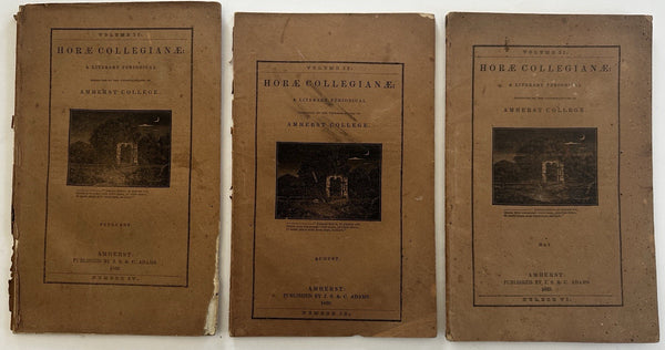 Amherst College Massachusetts 1839 lot x 3 periodicals Shakespeare poetry Hoosac
