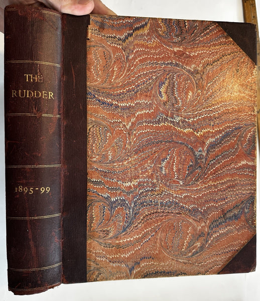 The Rudder Yachting boating magazine 1898-99 huge rare book 24 complete issues