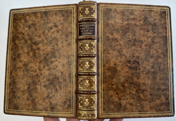 Splendid leather book 1854 London Cedric Oldacre Last of Old Squires 1st ed.