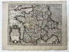 France nation decorative 1719 Chiquet attractive engraved hand color antique map