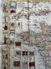 France 1828 decorative antique Flags map w/ 23 key views attractive hand color!