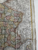 France 1828 decorative antique Flags map w/ 23 key views attractive hand color!