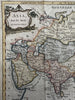 Asia Arabia Mogol Empire India Tibet China 1799 Kincaid engraved hand color map