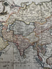 Asia Arabia Mogol Empire India Tibet China 1799 Kincaid engraved hand color map