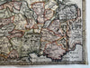 France Gallia antiqua & Nova c.1690’s decorative engraved cherubs map hand color