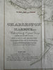 Charleston Harbor South Carolina 1850 Blunt engraved hand colored antique map