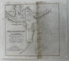 Charleston Harbor South Carolina 1850 Blunt engraved hand colored antique map
