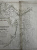 Charleston Harbor South Carolina 1850 Blunt engraved hand colored antique map