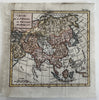 Asia India China Arabia 1750 (1783 issue) Vaugondy hand colored engraved map