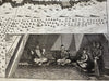 Turkey Pruth river vignette view 1727 rare military map de la Motraye journey