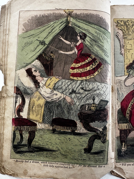 Beauty & Beast Aunt Mary Series c.1855-65 McLoughlin hand color juvenile book