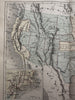 United States slavery map lg Idaho Territory 1865 Erhard uncommon hand color map