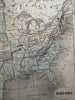 United States slavery map lg Idaho Territory 1865 Erhard uncommon hand color map