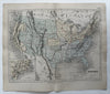 United States slavery map lg Idaho Territory 1865 Erhard uncommon hand color map
