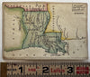 Louisiana state c.1820-24 rare Melish miniature state map original hand color