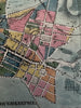 Poughkeepsie NY on Hudson river 1827 rare city plan map w/ original hand color