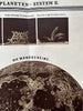 Moon chart w/dated features craters 1892 Sohr-Berghaus detailed color print
