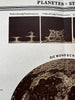 Moon chart w/dated features craters 1892 Sohr-Berghaus detailed color print