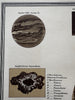 Moon chart w/dated features craters 1892 Sohr-Berghaus detailed color print