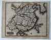 China Asia Formosa Korea 1817 Arrowsmith Hall engraved hand color map