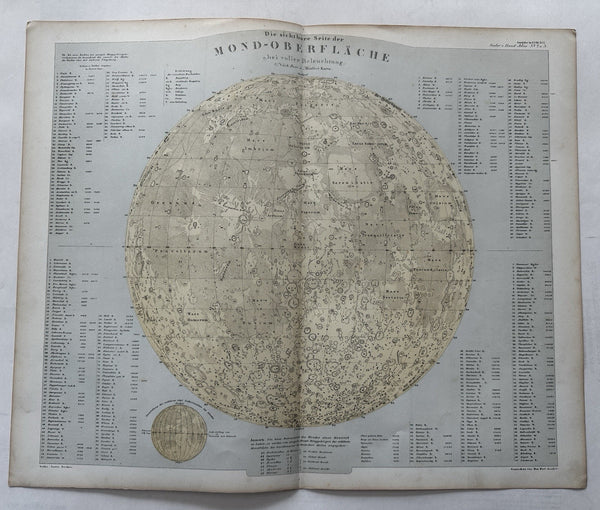 Moon surface based on Beer & Mädler’s c1870 hundreds of place names color map
