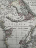 Africa continent huge Mts of Moon 1820 C. Smith scarce lovely hand colored map