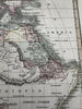 Africa continent huge Mts of Moon 1820 C. Smith scarce lovely hand colored map