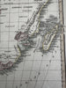 Africa continent huge Mts of Moon 1820 C. Smith scarce lovely hand colored map